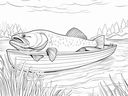 Fisherman S Favorite Lake Trout Coloring Coloring Page