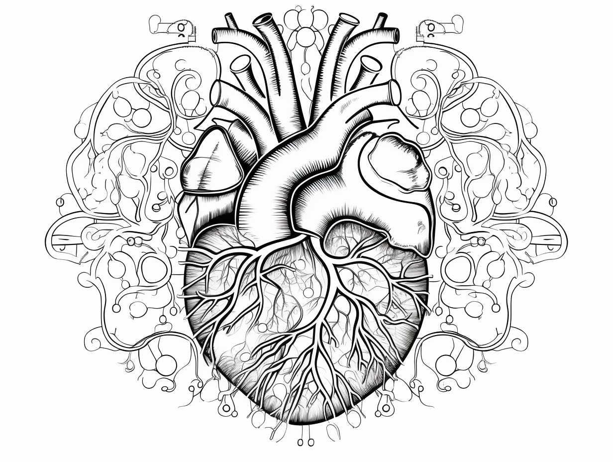 Simple Circulatory System Coloring Page Coloring Page