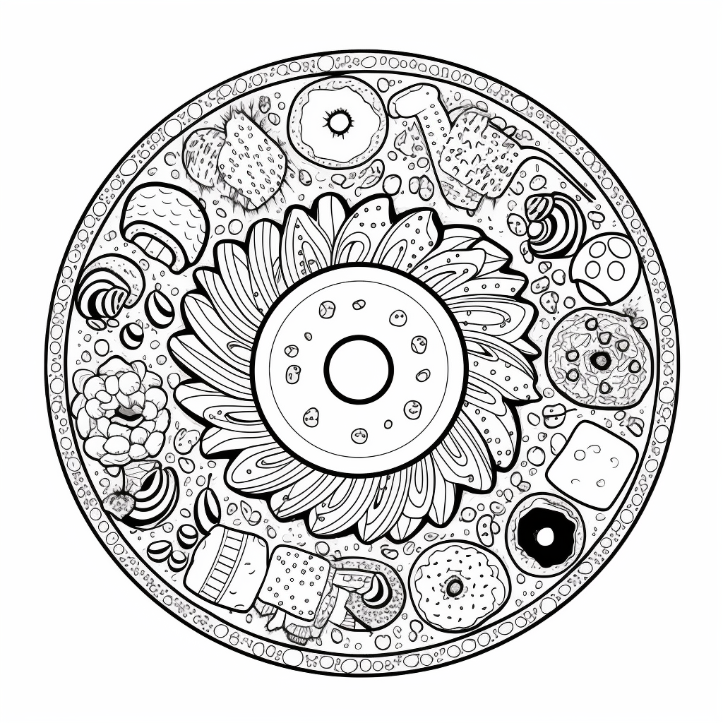 Sprinkle Donut Coloring Sheet Coloring Page