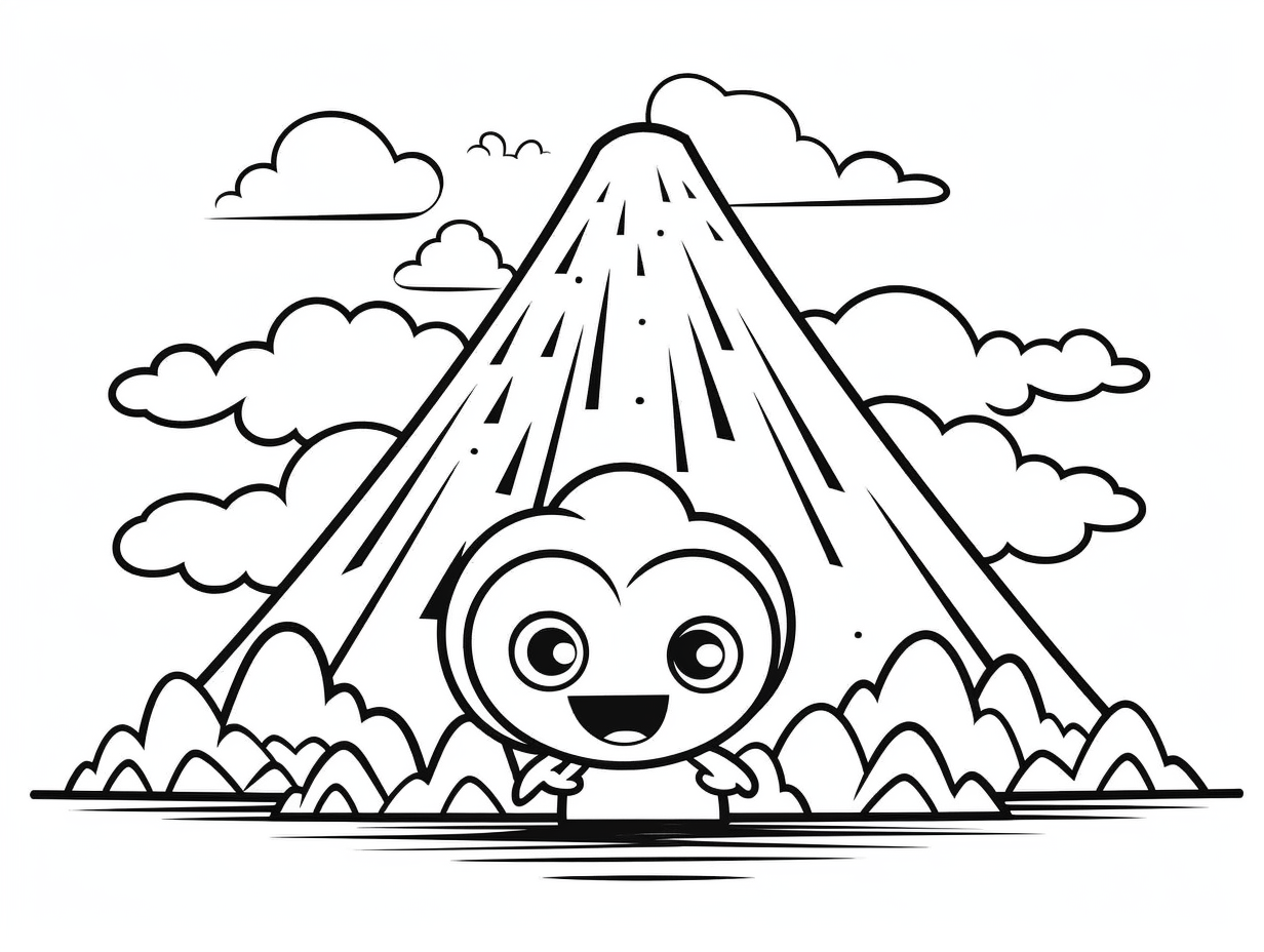 Volcanic Eruption Coloring Page Coloring Page