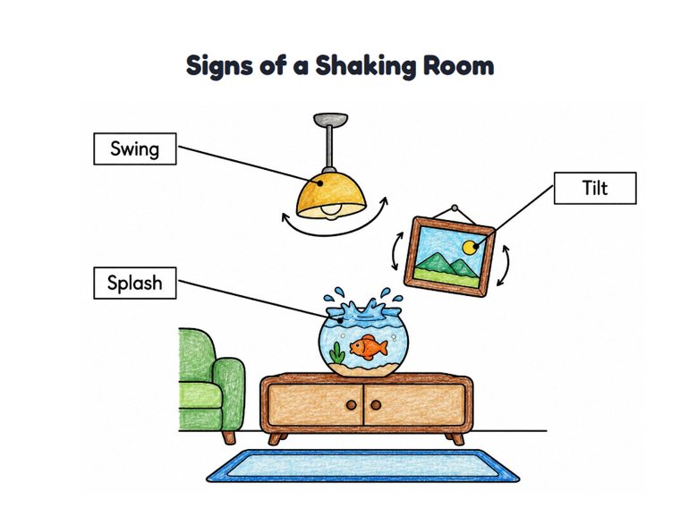 Signs of a Shaking Room worksheet (Easy, Pre-K–K)