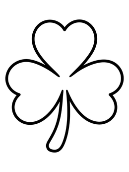 Free printable Simple Shamrock Outline coloring page