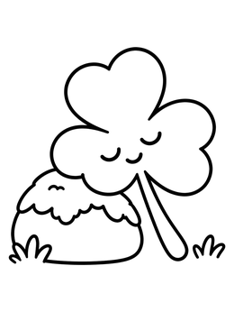 Free printable Sleepy Clover By Mossy Rock coloring page