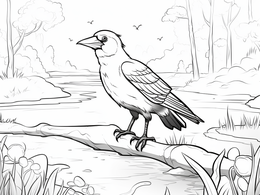 Free Crow Coloring Sheet - Coloring Page