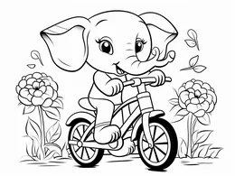 Little Elephant Riding A Bicycle