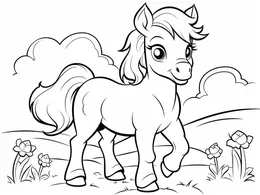 Horse Coloring Book cover page