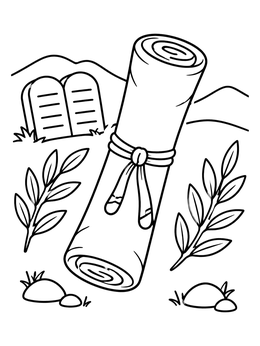 Free printable Ancient Scroll Of The Covenant coloring page