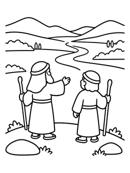 Free printable Abraham And Lot Overlooking The Valley coloring page