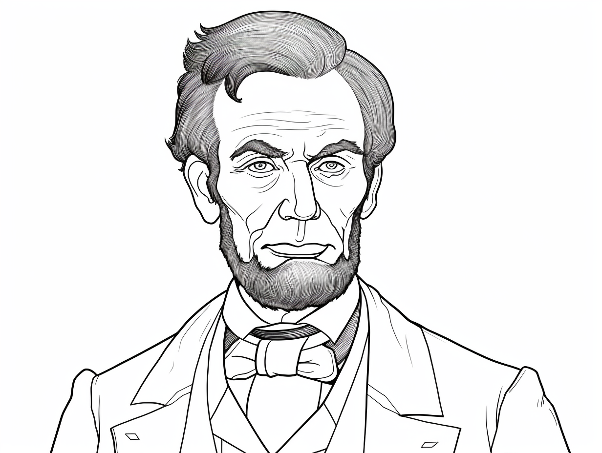 Abraham Lincoln Coloring Art - Coloring Page