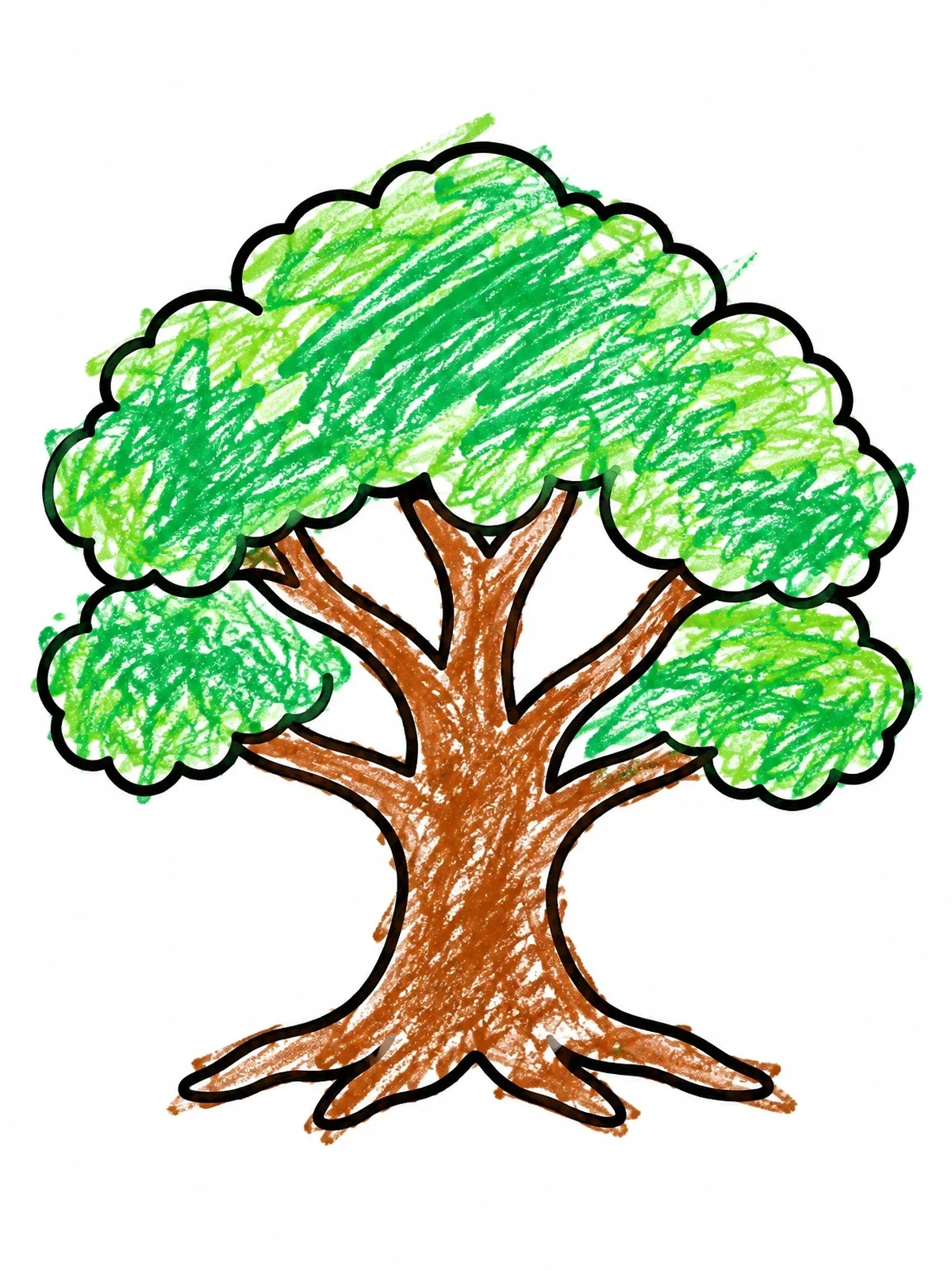 Colored example of the Oak Of Mamre For Little Kids coloring page