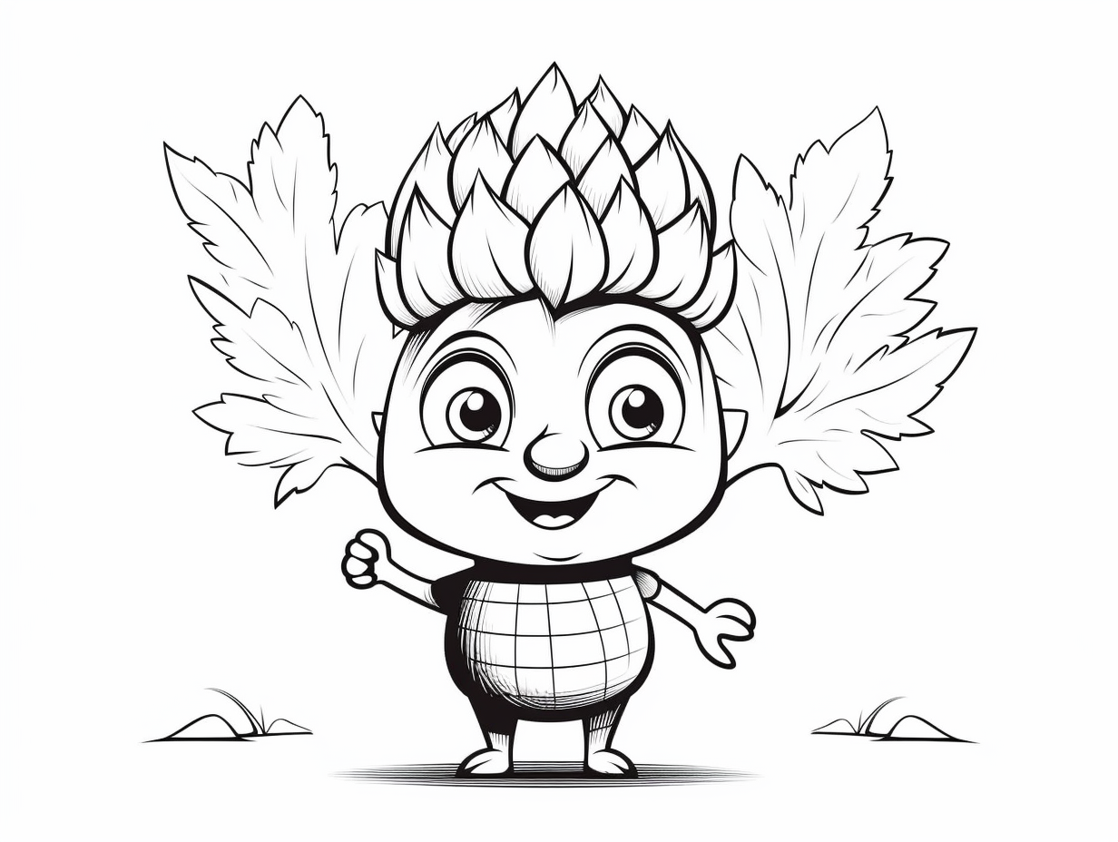 Acorn Inspired Coloring Page - Coloring Page