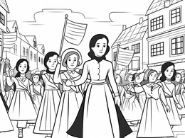 Free printable Activist Ladies For Change coloring page