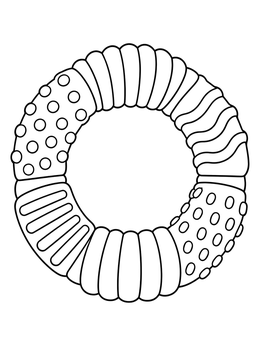 Free printable Textured Sensory Ring Fidget Toy coloring page