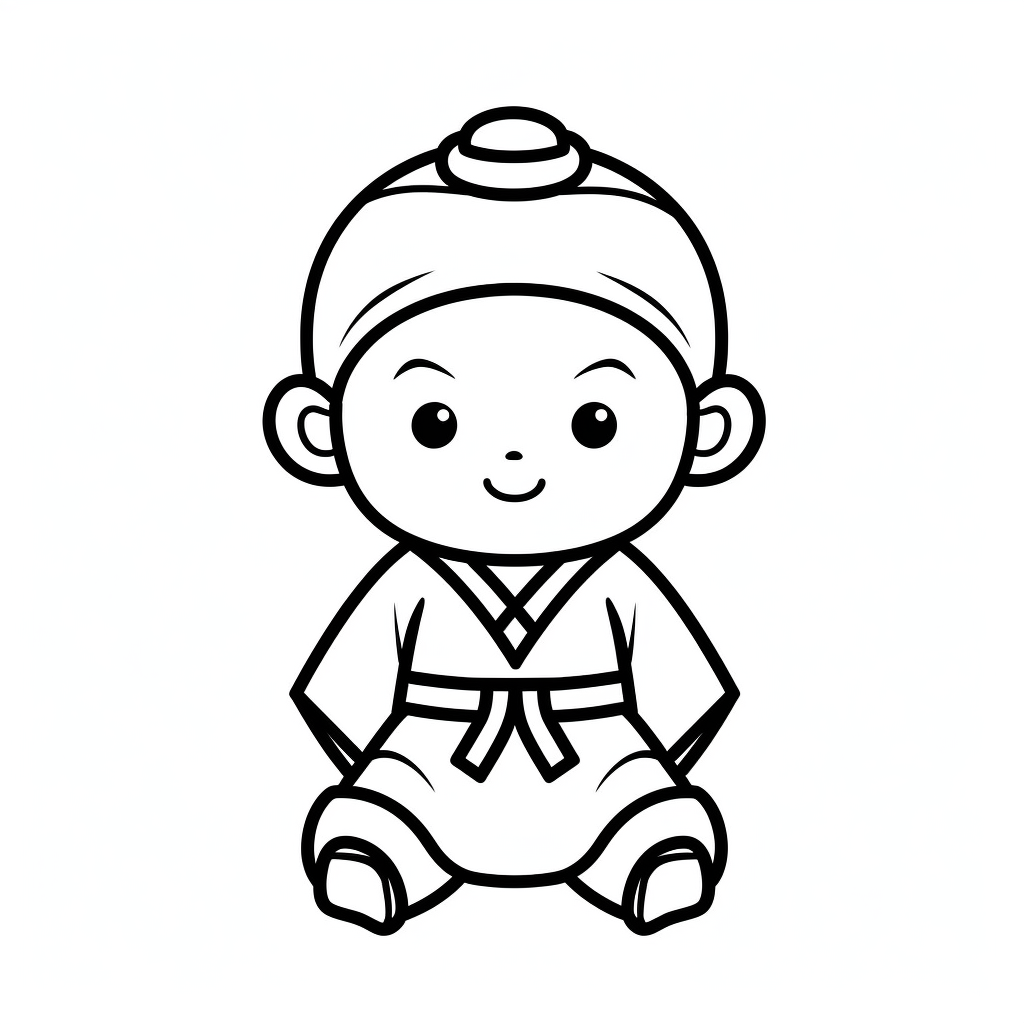 Adorable Baby Coloring - Coloring Page