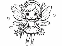 Fairy Coloring Book cover page