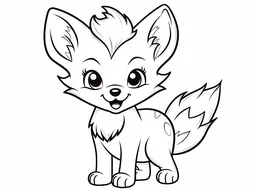 Fox Coloring Book cover page
