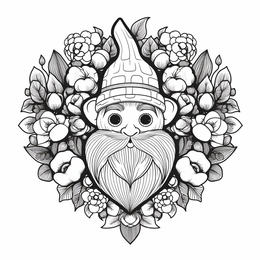 Free printable Adorable Valentine's Gnome Coloring Page coloring page
