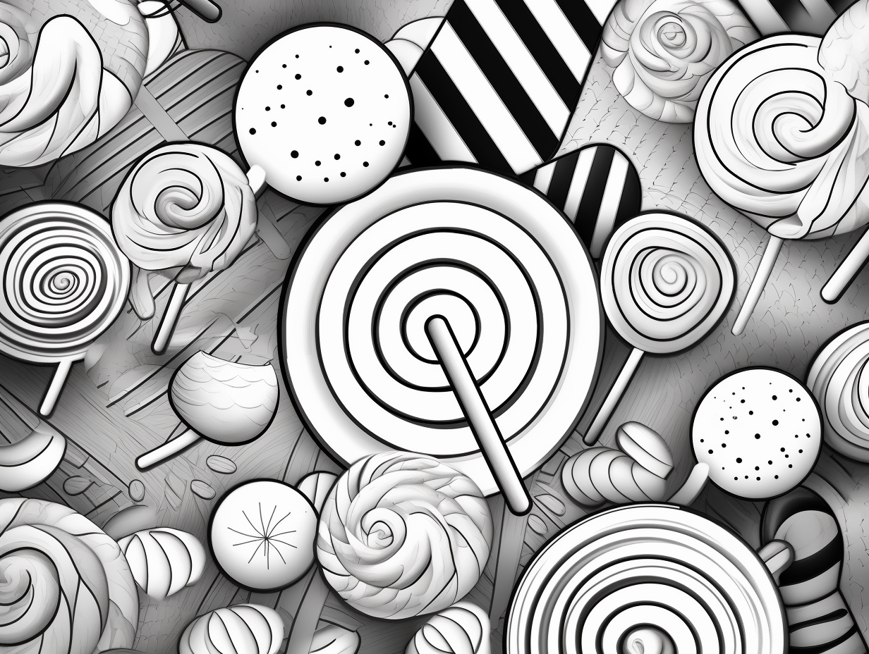Adult Candy Coloring Experience - Coloring Page