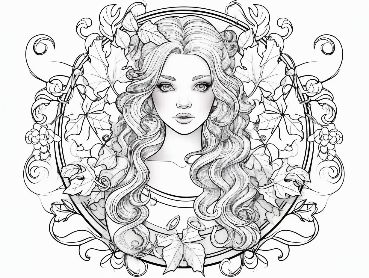 Adult Poison Ivy Mandala Coloring Page - Coloring Page