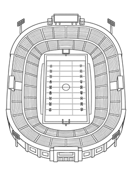 Free printable Aerial View Of Football Stadium coloring page