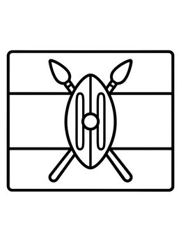 Free printable National Flag Of Kenya Outline coloring page