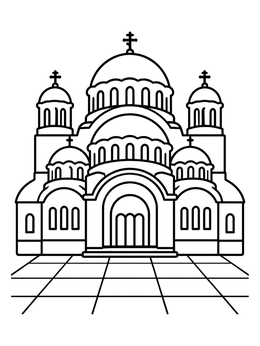 Free printable Alexander Nevsky Cathedral Sofia coloring page