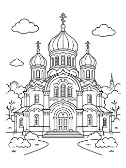 Free printable Alexander Nevsky Cathedral Tallinn coloring page