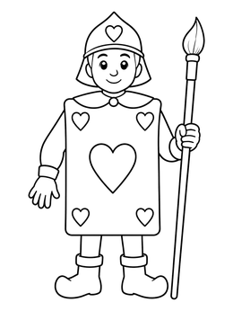 Free printable Card Soldier With Paintbrush coloring page
