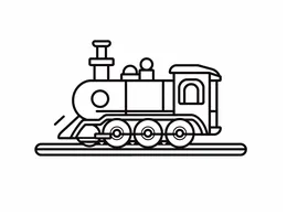 Train: Classic Steam Engine Rolling Along