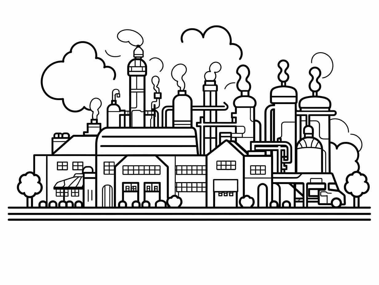 Amazing Industrial Revolution Coloring Page - Coloring Page