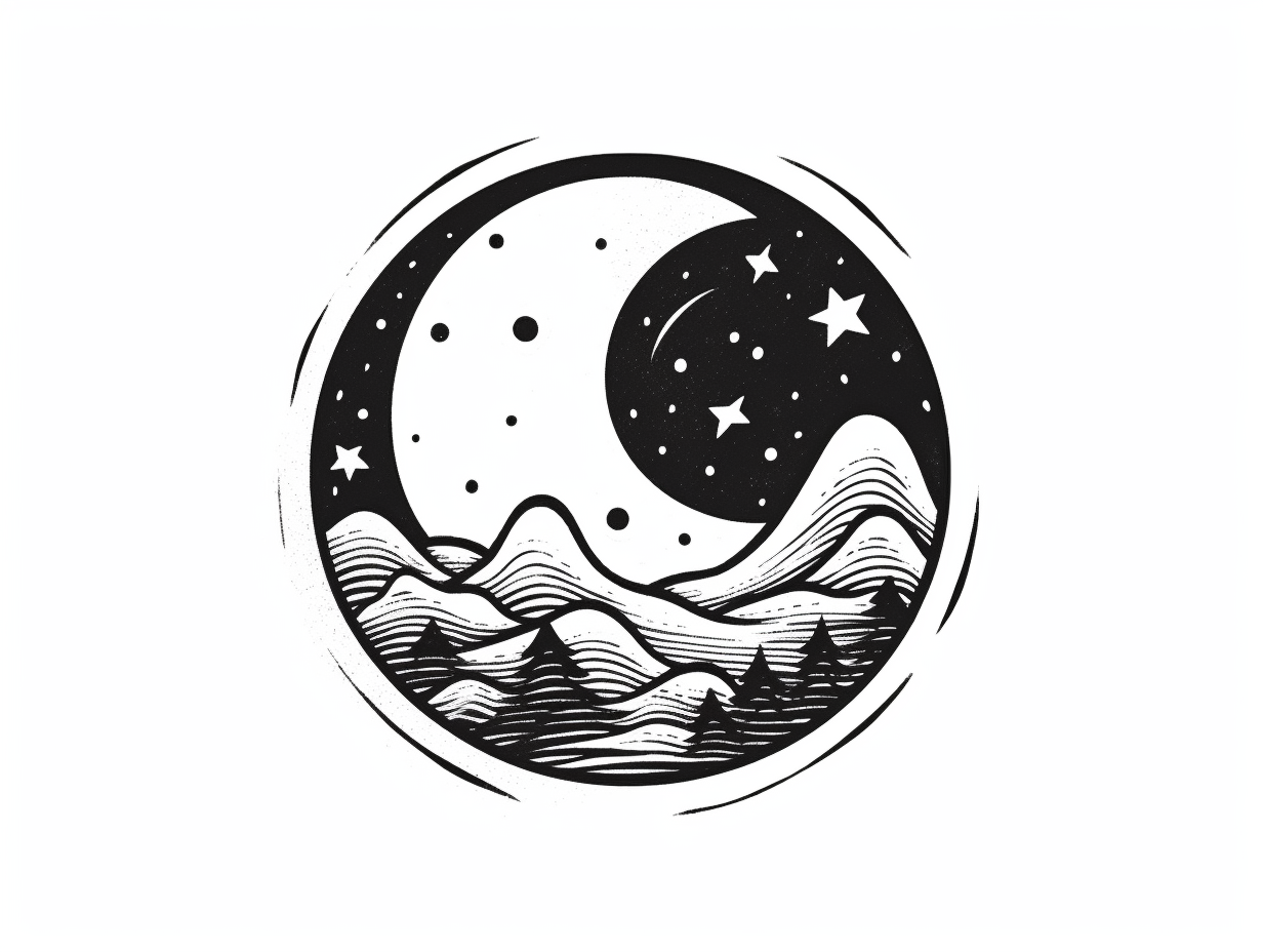 Amazing Moon Coloring - Coloring Page