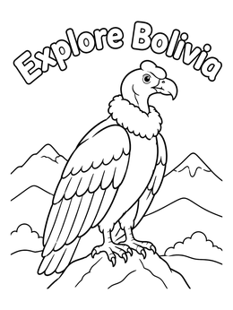 Free printable Andean Condor In The Mountains coloring page