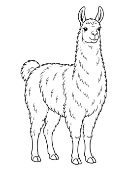 Free printable Andean Llama Of The Inca coloring page
