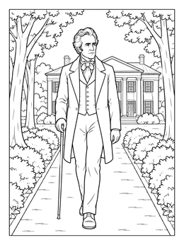 Free printable Andrew Jackson At The Hermitage Estate coloring page