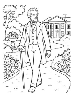 Free printable Andrew Jackson At The Hermitage coloring page