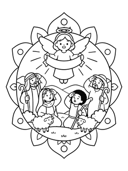 Free printable Angel Appearing To The Shepherds coloring page