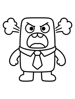 Free printable Furious Little Monster In A Tie coloring page