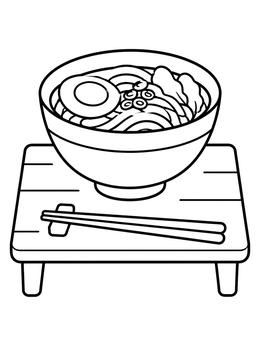 Free printable Cozy Bowl Of Noodle Soup coloring page