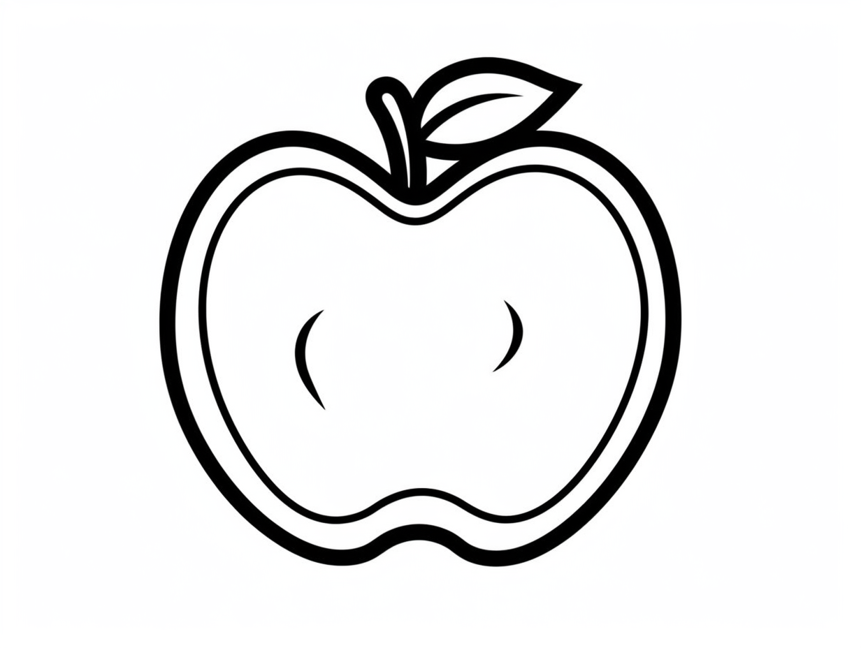 Apple Coloring Activity - Coloring Page