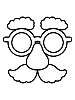 Free printable Funny Disguise Glasses And Mustache coloring page