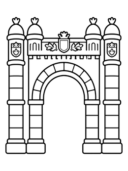 Free printable Arc De Triomf In Barcelona coloring page