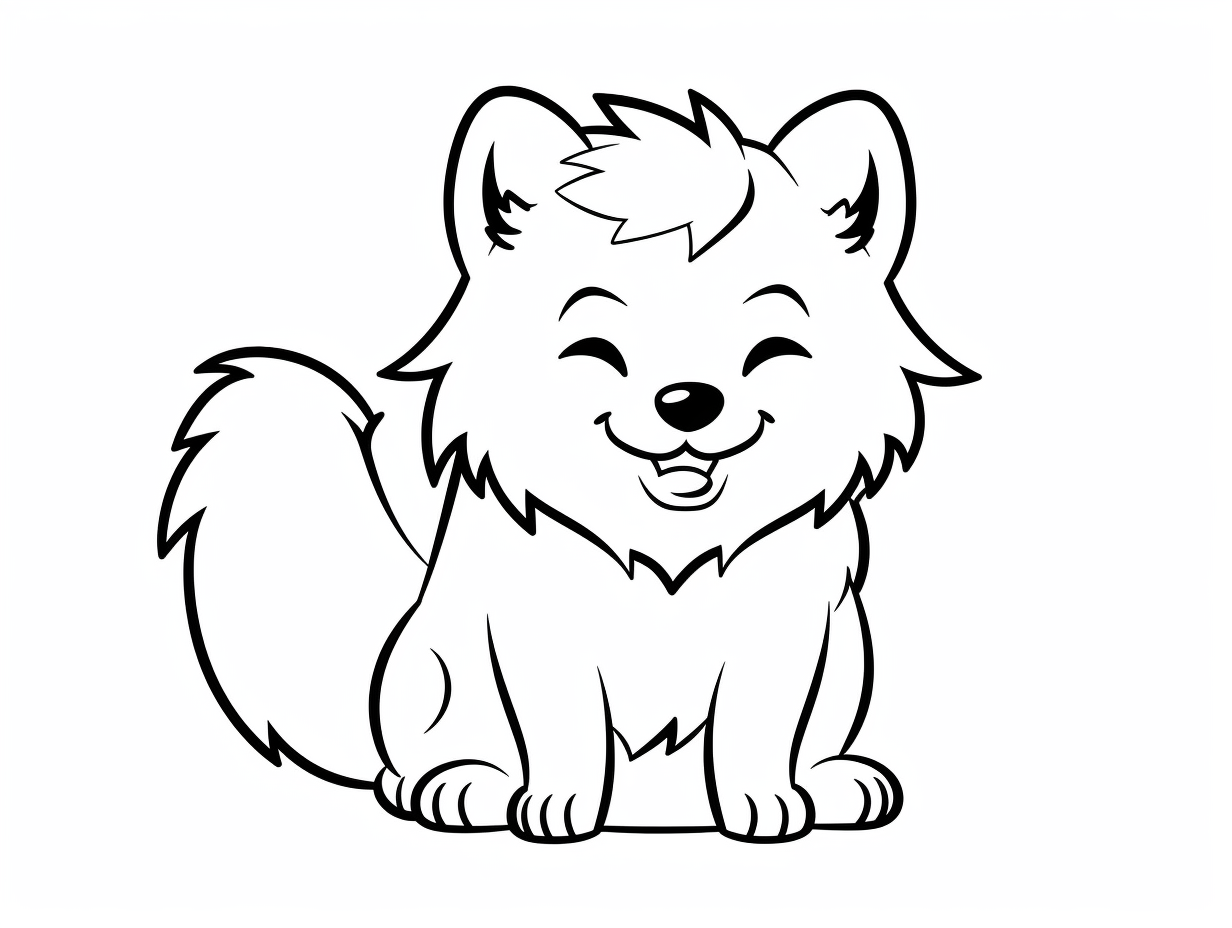 Arctic Wolf Coloring Page - Coloring Page
