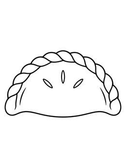 Free printable Traditional Baked Argentine Empanada coloring page