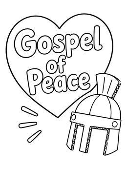 Free printable Gospel Of Peace Helmet Craft coloring page