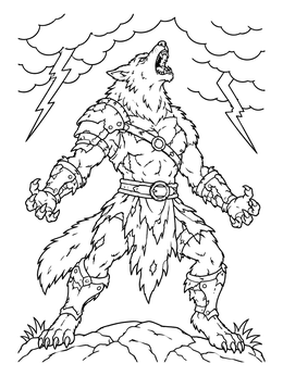 Werewolf coloring pages