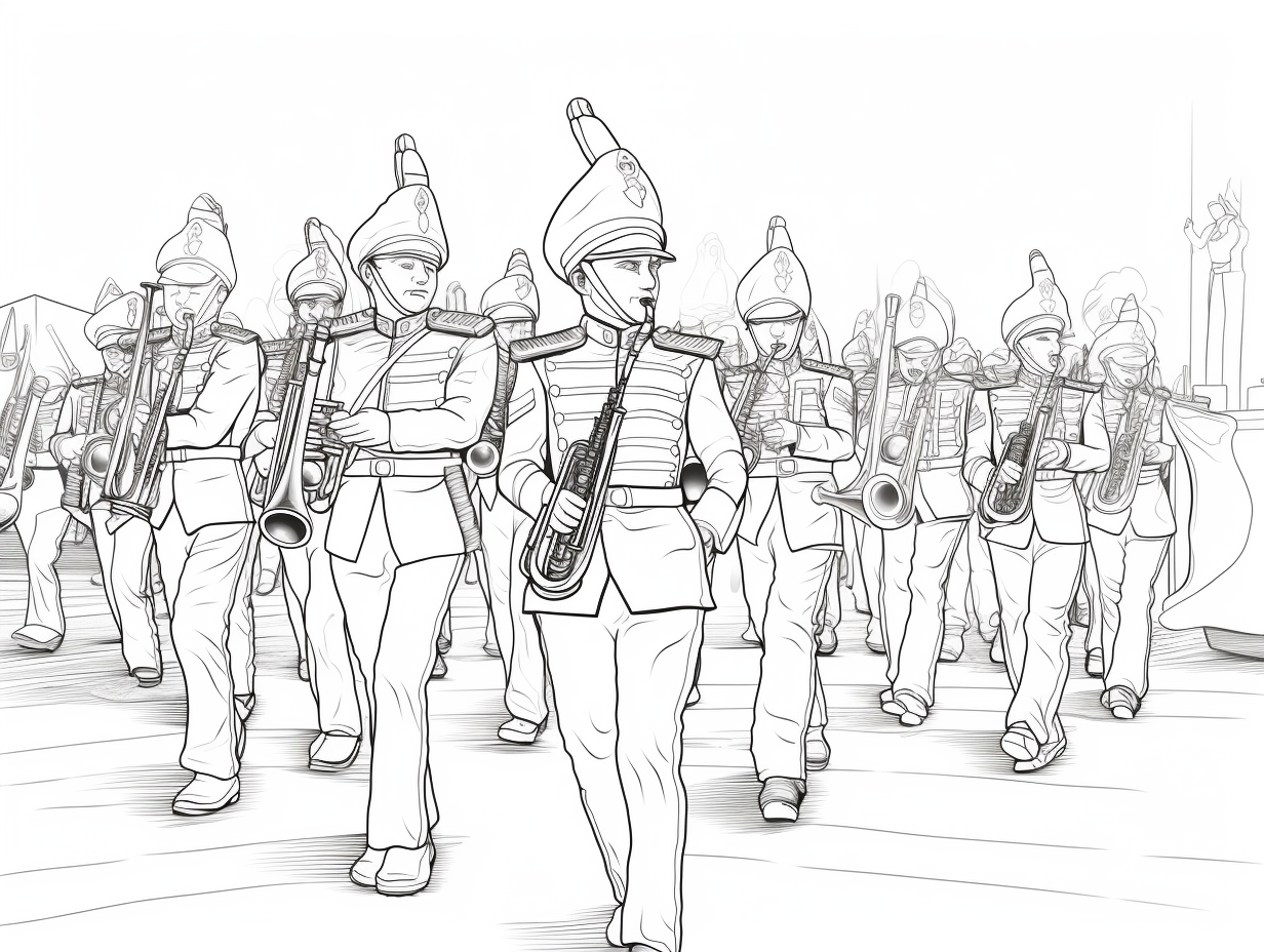 artful-marching-band-coloring-coloring-page