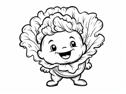Lettuce Coloring Page For Download - Coloring Page