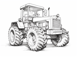Tractor Coloring Page For All Ages - Coloring Page