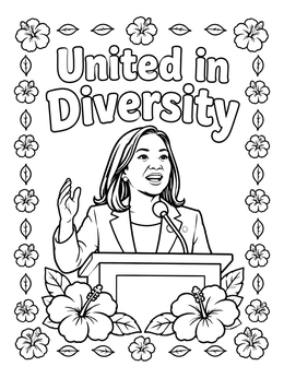 Free printable Asian American Congresswoman At Podium coloring page