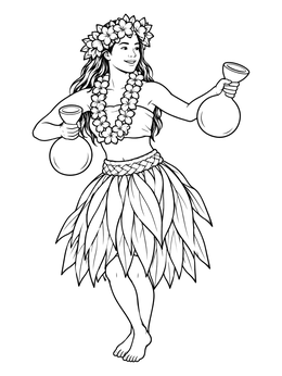 An asian pacific american heritage month coloring page featuring a graceful dancer holding traditional gourds.